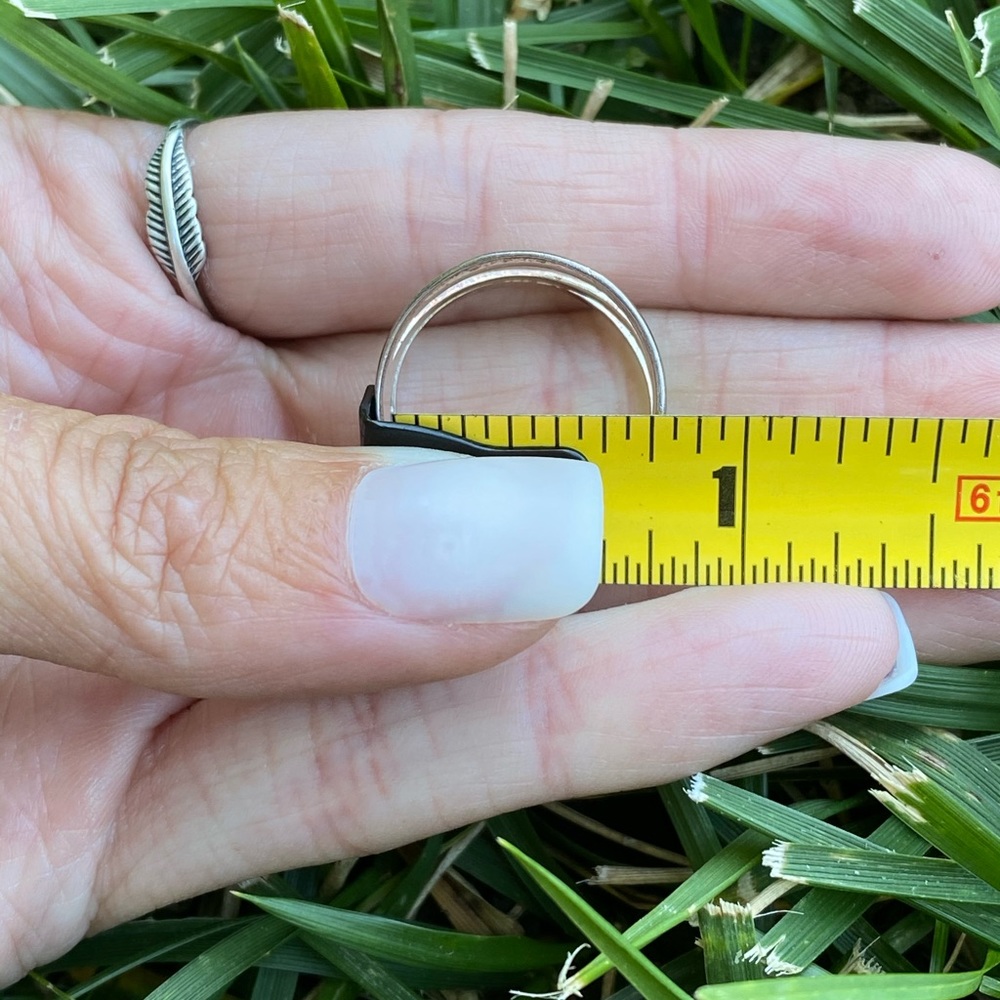 Stamped Sterling Silver Statement Ring - image 5